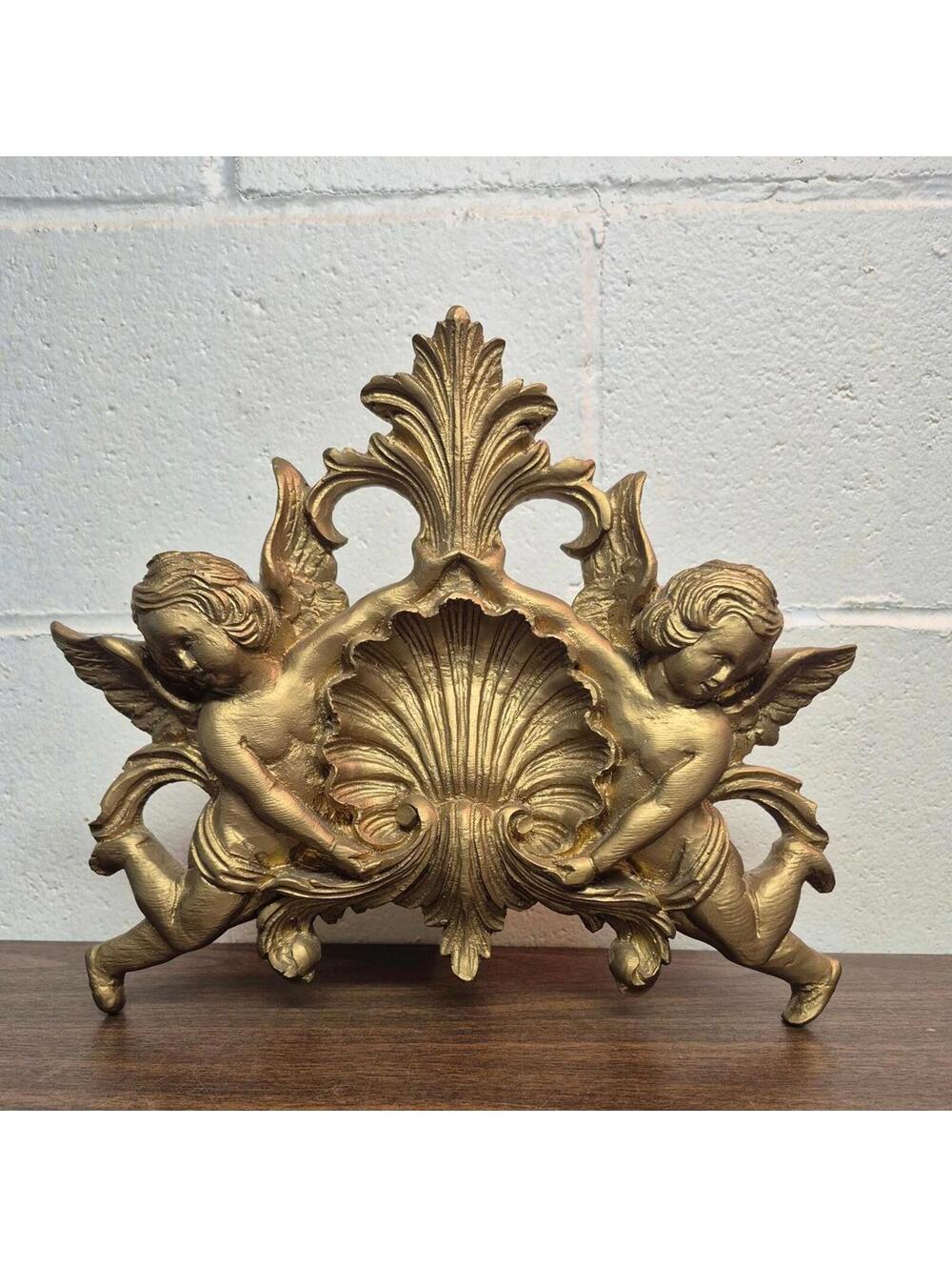 Vintage Gold Cherub Wall Decor